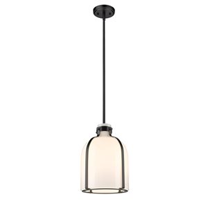 Z-Lite Pearson 9.75-in 1-Light Matte Black Farmhouse Chandelier