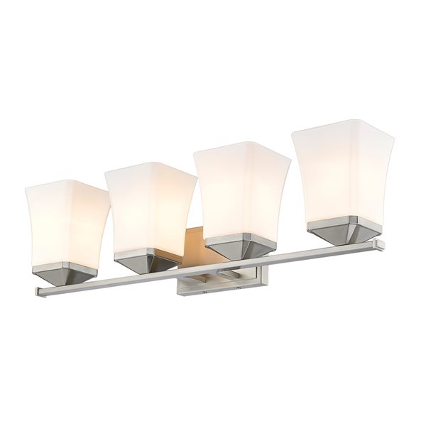 Z-lite Darcy 4-light Nickel Transitional Vanity Light