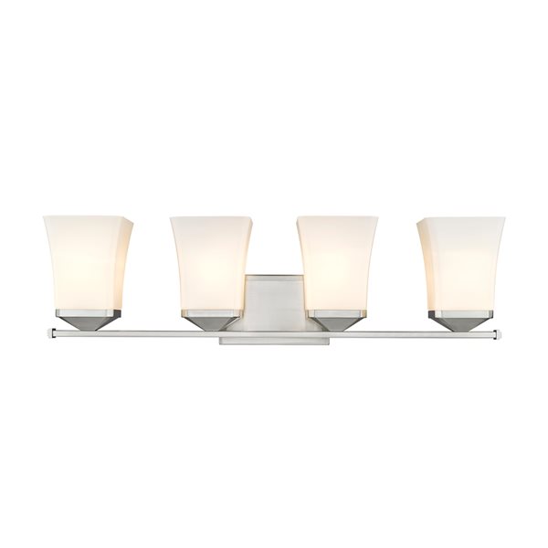 Z-lite Darcy 4-light Nickel Transitional Vanity Light