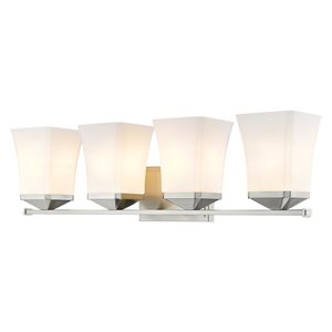 Z-lite Darcy 4-light Nickel Transitional Vanity Light