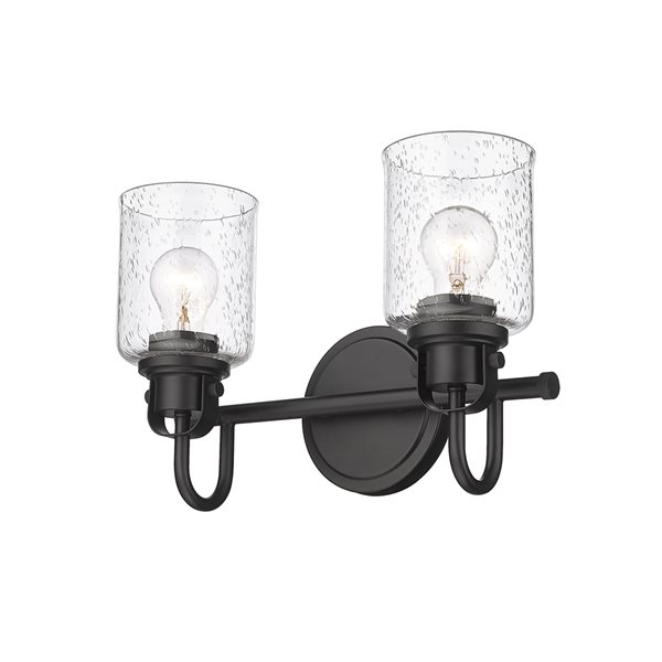 Z-lite Kinsley 2-light Black Traditional Vanity Light