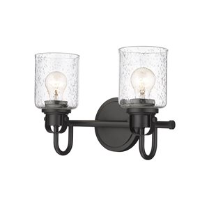 Z-lite Kinsley 2-light Black Traditional Vanity Light