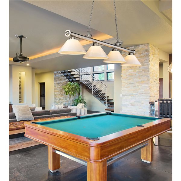 brushed nickel pool table light