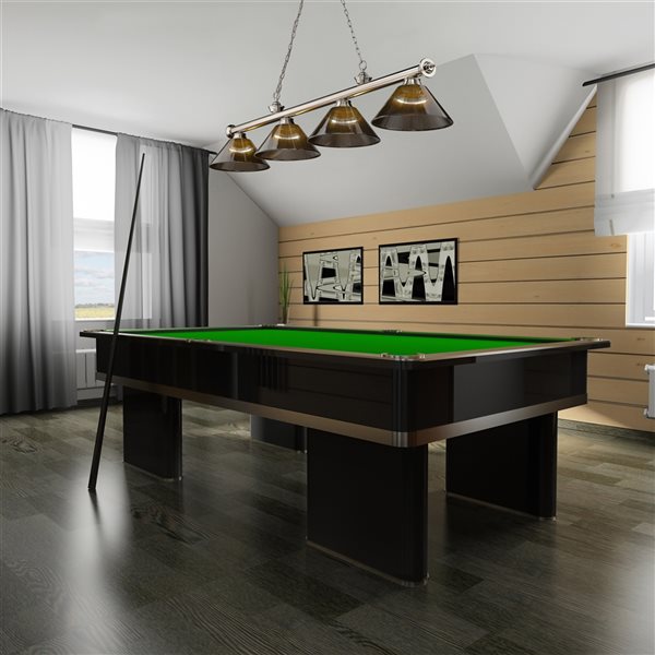 グースランプ Z-Lite Cordon Brushed Nickel 4-Light PVC Pool Table Lighting 2306