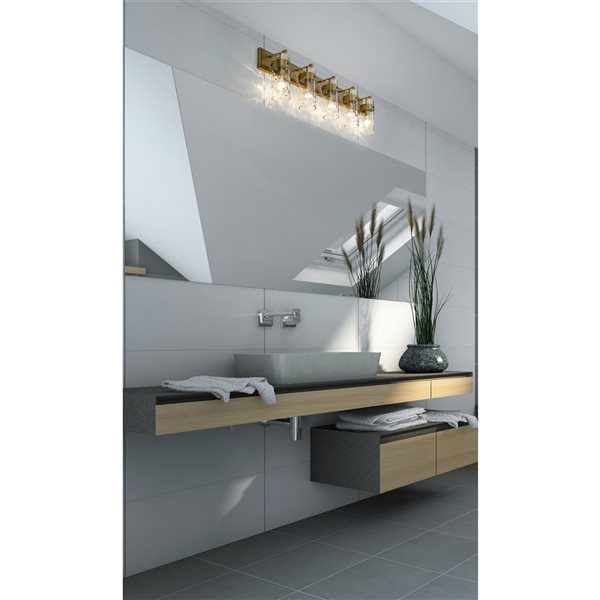 Z-lite Fontaine 5-light Brass Traditional Vanity Light