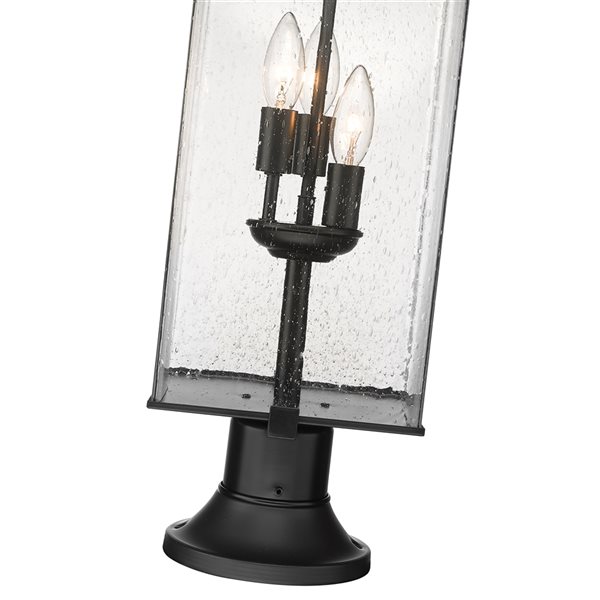 Z-lite Sana 3-Light 28.5-in Black Modern/contemporary Post Light