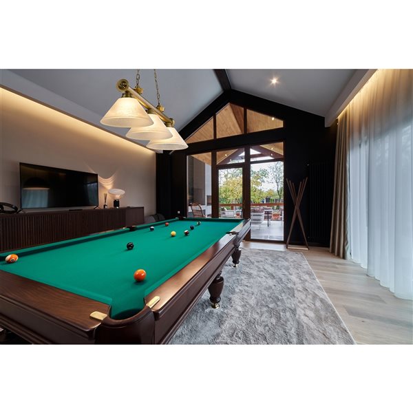 Z-Lite Cordon Rubbed Brass 3-Light White Pool Table Lighting