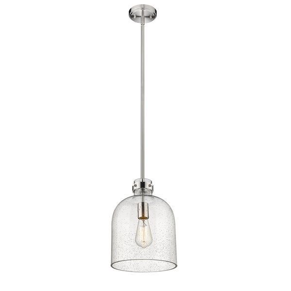Z-Lite Pearson 9.5-in 1-Light Brushed Nickel Farmhouse Chandelier
