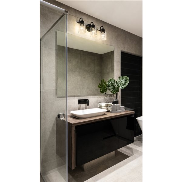 Z-lite Kinsley 3-light Black Traditional Vanity Light
