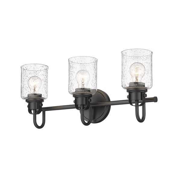 Z-lite Kinsley 3-light Black Traditional Vanity Light