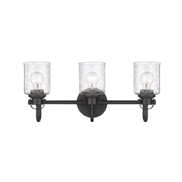 Z-lite Kinsley 3-light Black Traditional Vanity Light