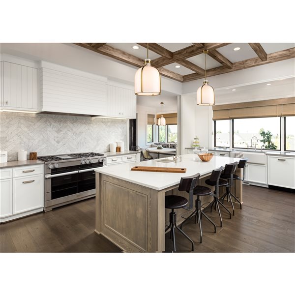 Z-Lite Pearson 12.25-in 1-Light Rubbed Brass Farmhouse Chandelier