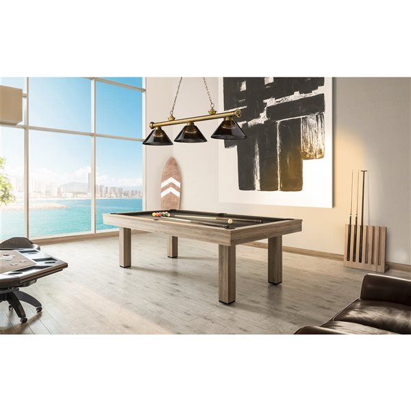 Z-Lite Cordon Rubbed Brass 3-Light PVC Pool Table Lighting