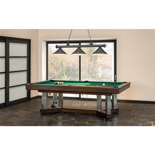 Z-Lite Cordon Bronze Plated 3-Light Metal Pool Table Lighting