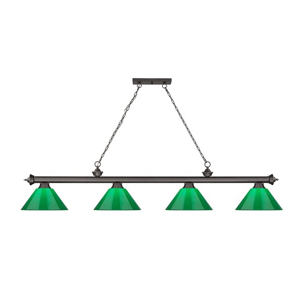 Z-Lite Cordon Bronze 4-Light PVC Pool Table Lighting