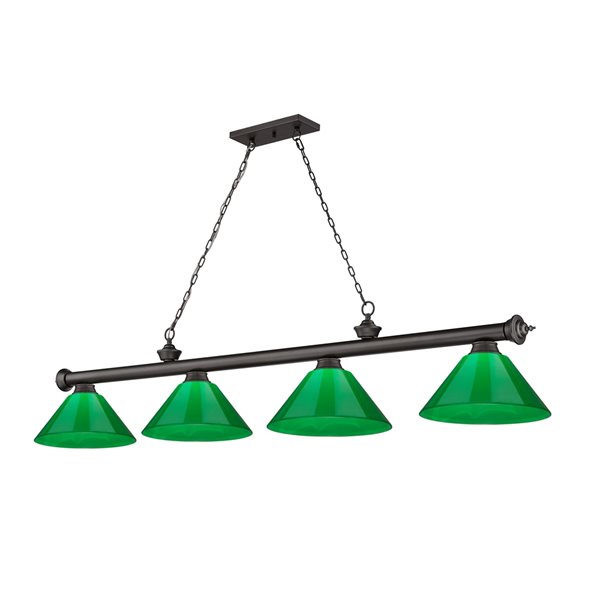 Z-Lite Cordon Bronze 4-Light PVC Pool Table Lighting