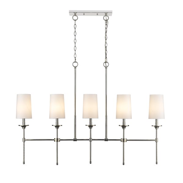 Z-Lite Emily 5-Light Polished Nickel Traditional Chandelier