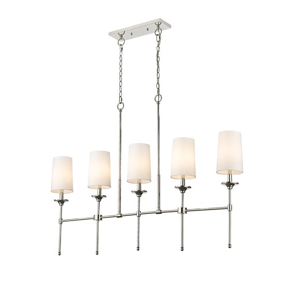 Z-Lite Emily 5-Light Polished Nickel Traditional Chandelier