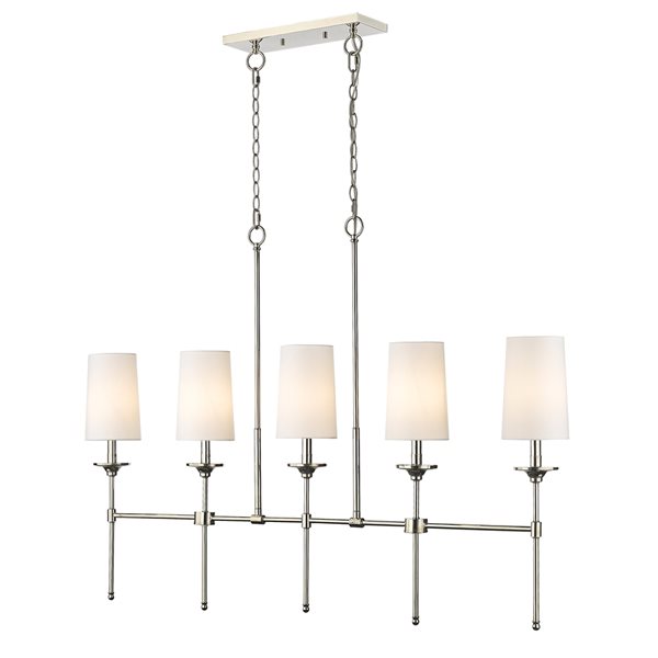 Z-Lite Emily 5-Light Polished Nickel Traditional Chandelier