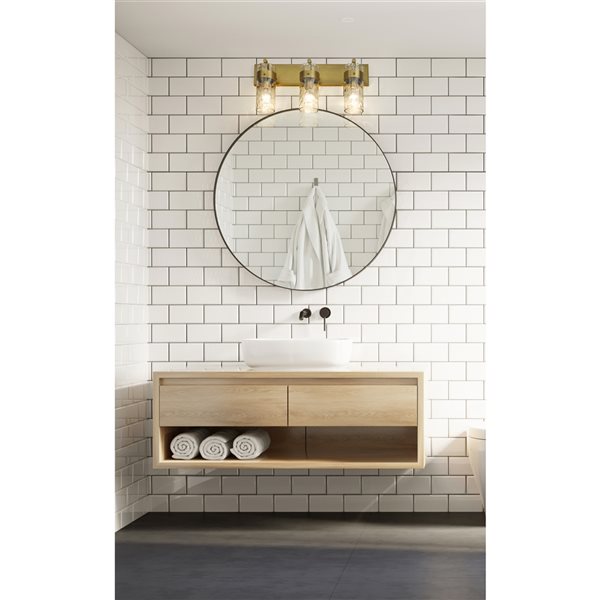Z-lite Fontaine 3-light Brass Traditional Vanity Light