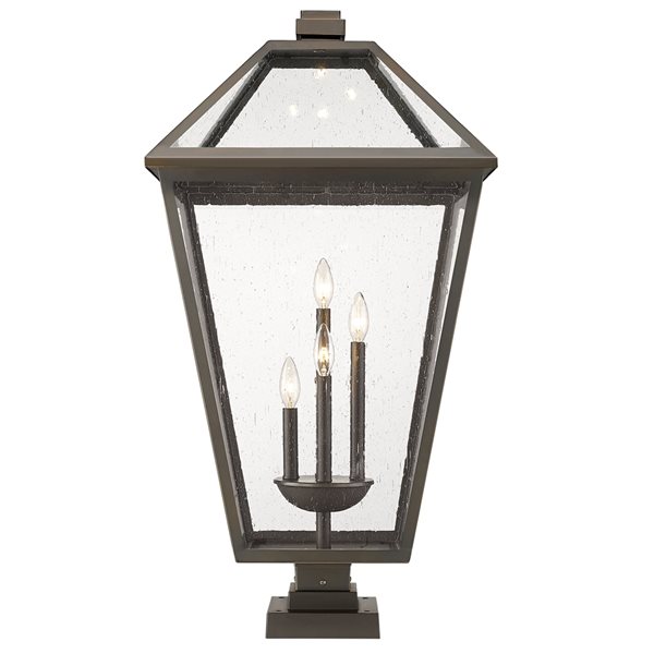 Z-lite Talbot 4-Light 36.75-in Oil Rubbed Bronze Traditional Light Post Lantern