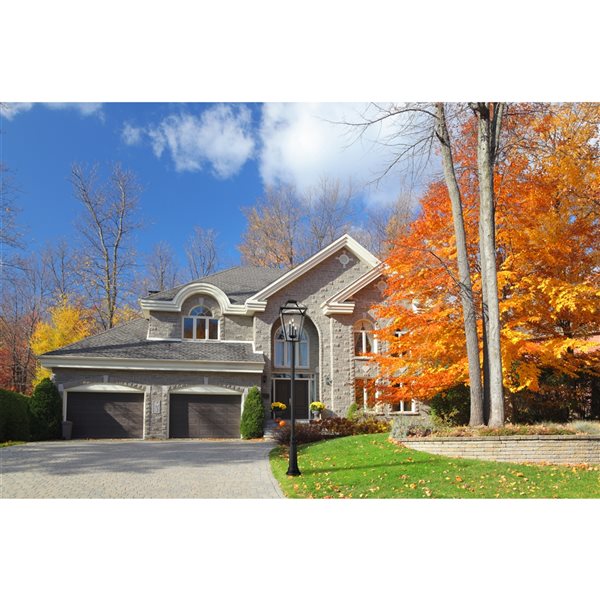 Z-lite Talbot 128.75-in Black Hardwired Standard Complete Post Light