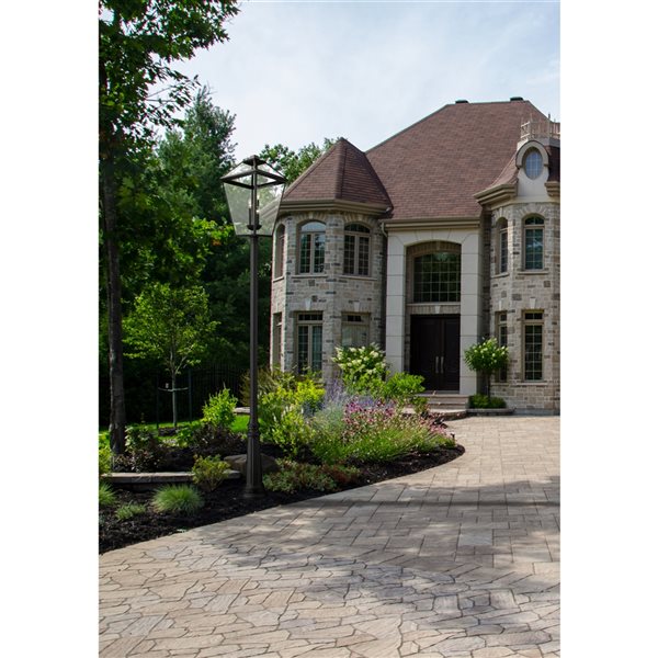 Z-lite Talbot 128.75-in Black Hardwired Standard Complete Post Light