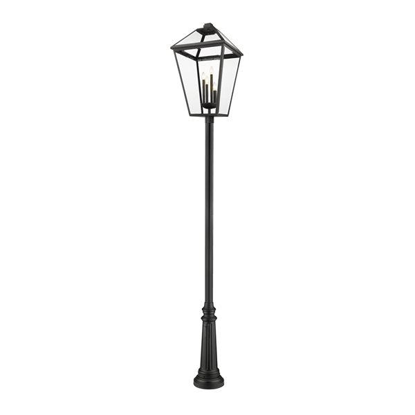 Z-lite Talbot 128.75-in Black Hardwired Standard Complete Post Light