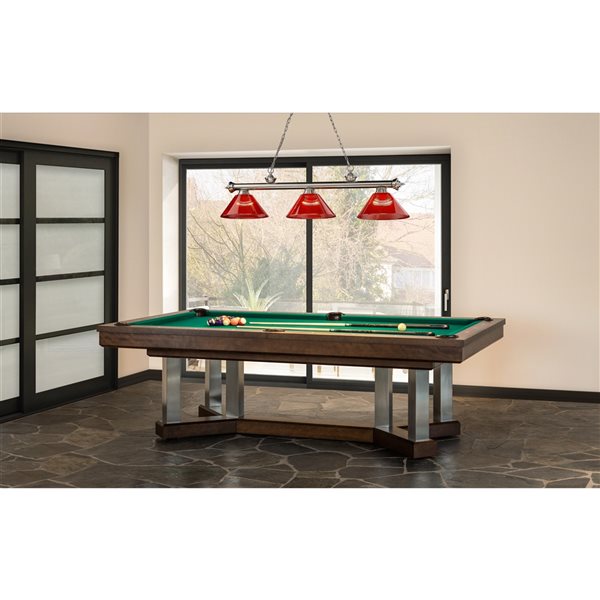 Z-Lite Cordon Brushed Nickel 3-Light PVC Pool Table Lighting
