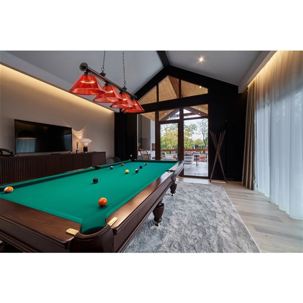 Z-Lite Cordon Matte Black 4-Light PVC Pool Table Lighting