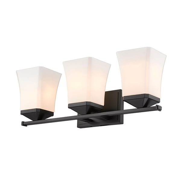 Z-lite Darcy 3-light Black Transitional Vanity Light