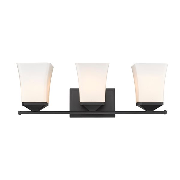 Zlite Darcy 3light Black Transitional Vanity Light 19393VMB RONA