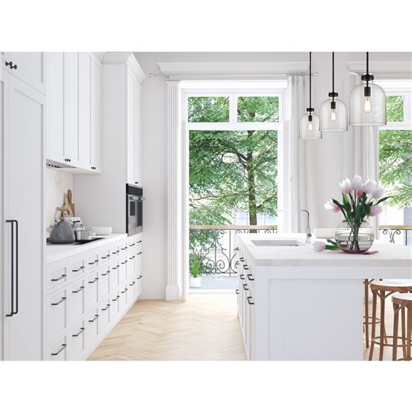 Z-Lite Pearson 9.5-in 1-Light Matte Black Farmhouse Chandelier