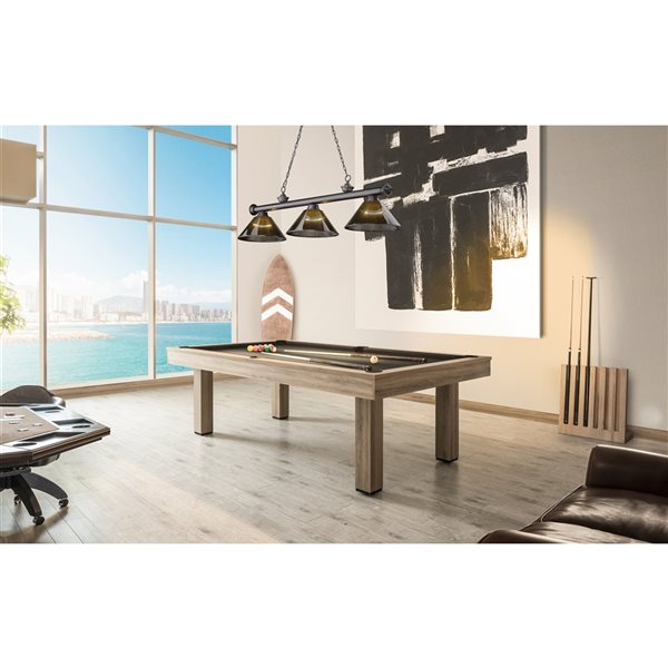 Z-Lite Cordon Bronze Plated 3-Light PVC Pool Table Lighting