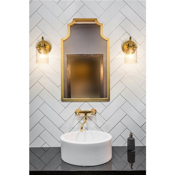 Z-lite Kinsley 5.25-in 1-light Heirloom Gold Transitional Wall Sconce