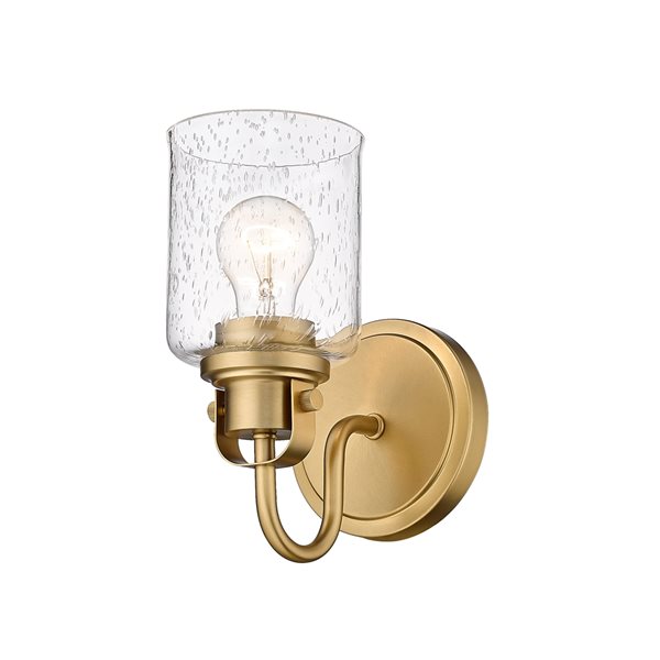 Z-lite Kinsley 5.25-in 1-light Heirloom Gold Transitional Wall Sconce