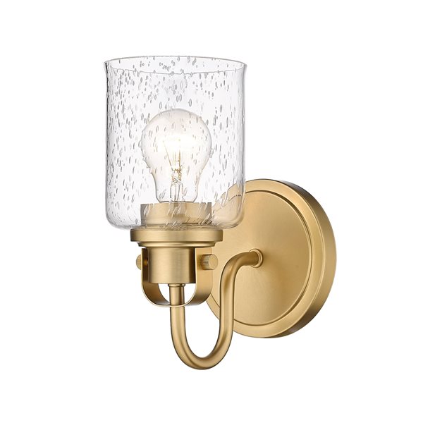 Z-lite Kinsley 5.25-in 1-light Heirloom Gold Transitional Wall Sconce