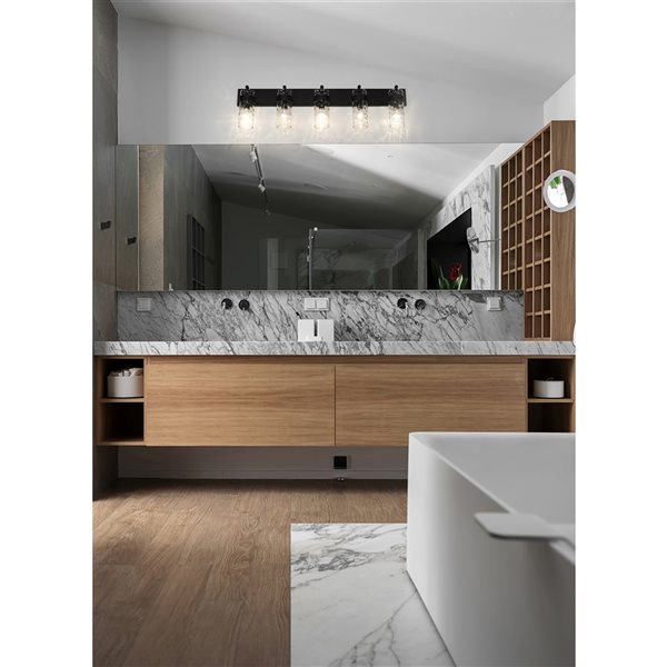 Z-lite Fontaine 5-light Black Traditional Vanity Light