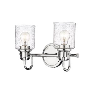 Z-lite Kinsley 2-light Chrome Traditional Vanity Light