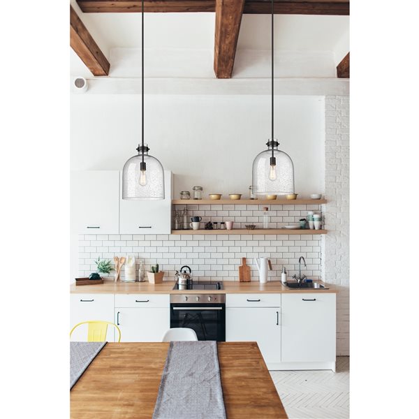 Z-Lite Pearson 1-Light Matte Black Farmhouse Chandelier