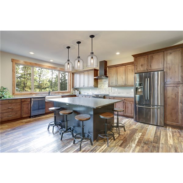 Z-Lite Pearson 1-Light Matte Black Farmhouse Chandelier