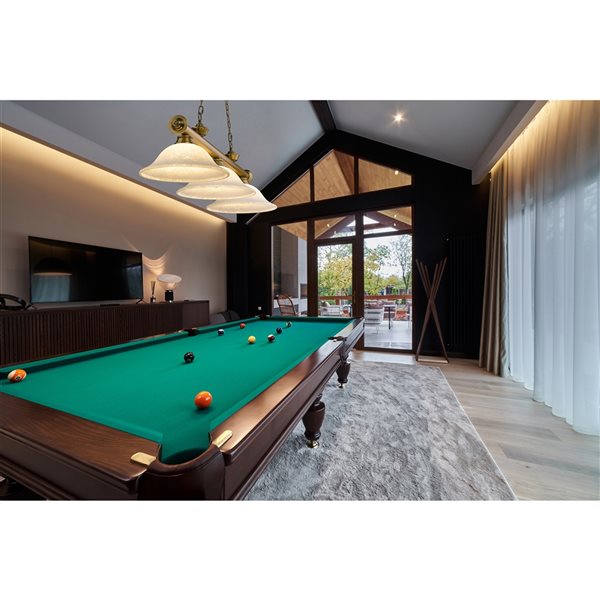 Z-Lite Cordon Rubbed Brass 3-Light Marbleized Pool Table Lighting