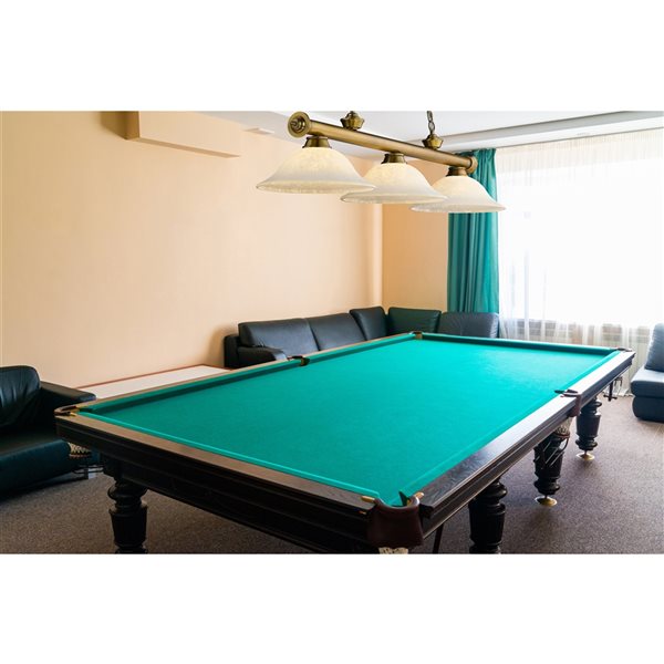 Z-Lite Cordon Rubbed Brass 3-Light Marbleized Pool Table Lighting