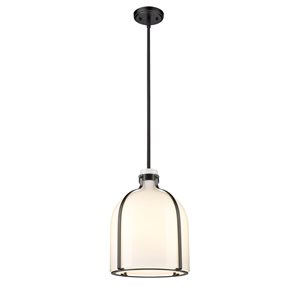 Z-Lite Pearson 12.25-in 1-Light Matte Black Farmhouse Chandelier