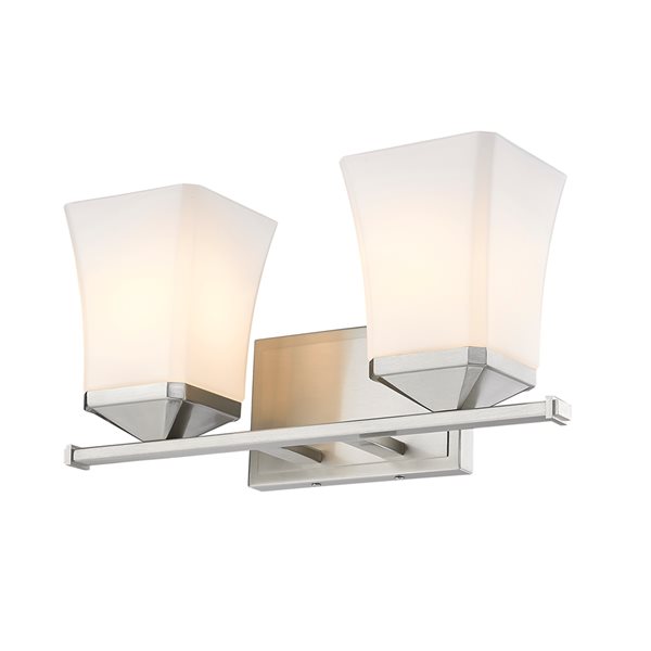 Z-lite Darcy 2-light Nickel Transitional Vanity Light