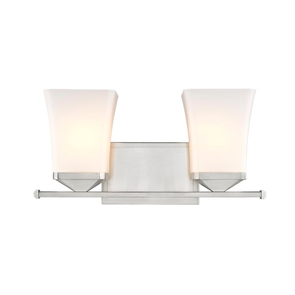 Z-lite Darcy 2-light Nickel Transitional Vanity Light