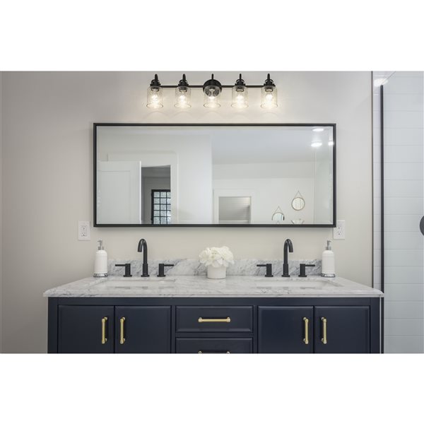 Z-lite Kinsley 5-light Black Traditional Vanity Light