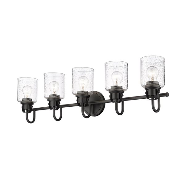Z-lite Kinsley 5-light Black Traditional Vanity Light