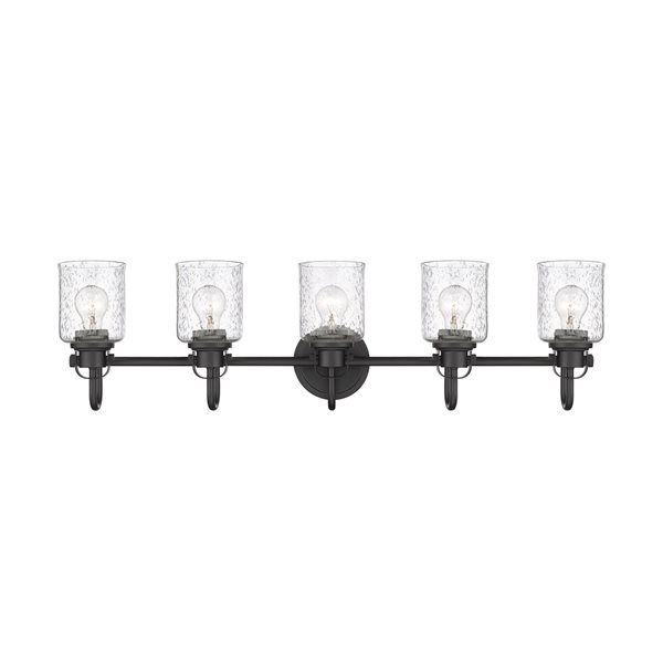 Z-lite Kinsley 5-light Black Traditional Vanity Light