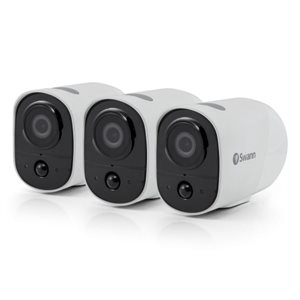 Swann Xtreem 1080p Wireless White Wi-Fi Outdoor Security Cameras - 3-Pack